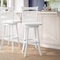 Flash Furniture Liesel Commercial Wooden Classic Ladderback Swivel Barstool w/Solid Wood Seat, Antique White Wash ES-UN-31WS-29-WH-GG - alternate 1